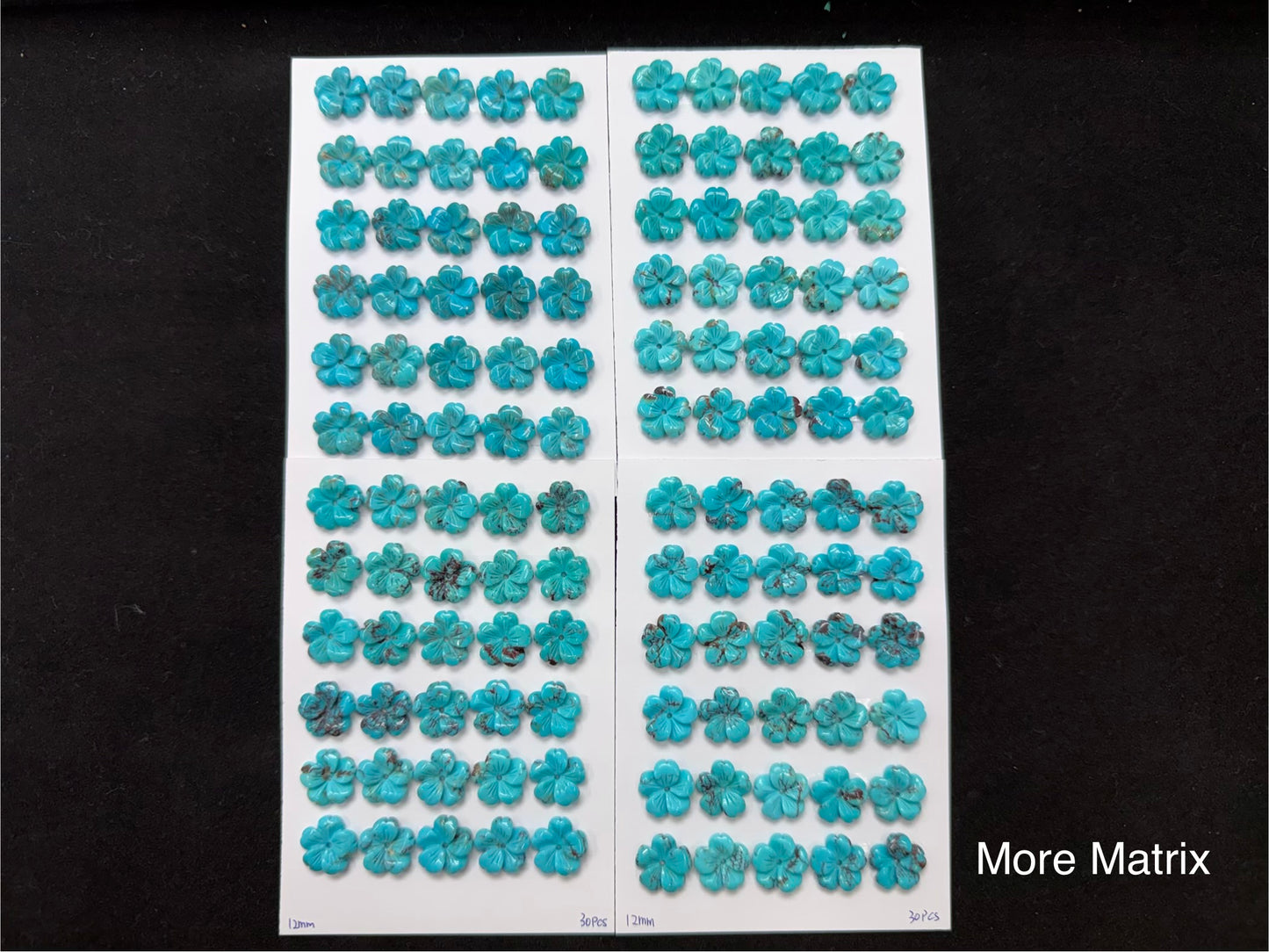 Turquoise Flower Piece 10mm 12mm