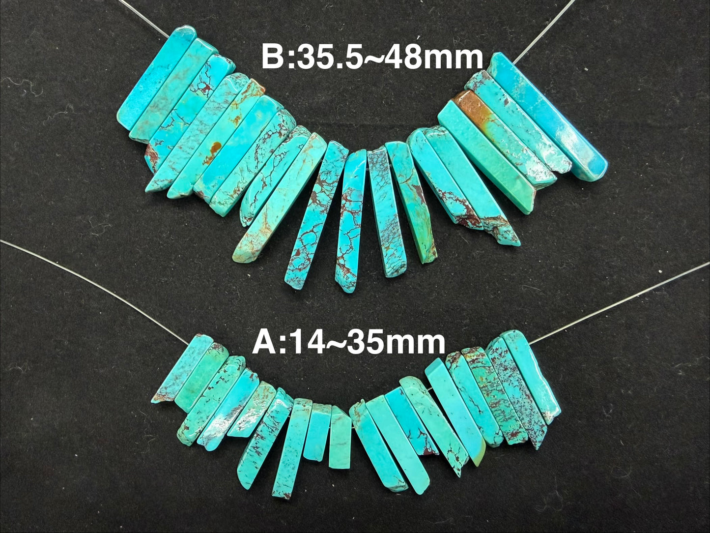 Turquoise Irregular Long Pendant (3/4/6mm)