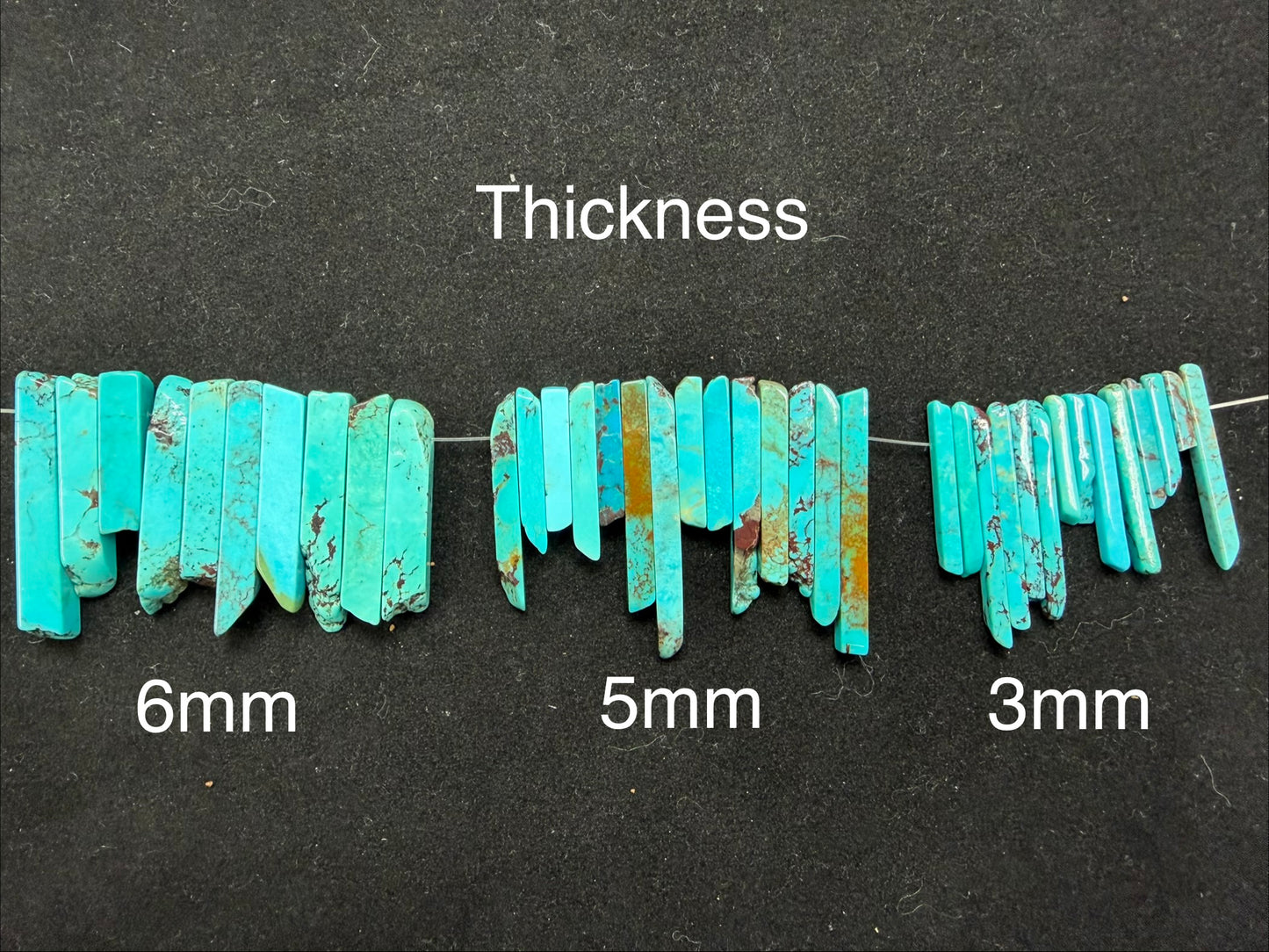 Turquoise Irregular Long Pendant (3/4/6mm)