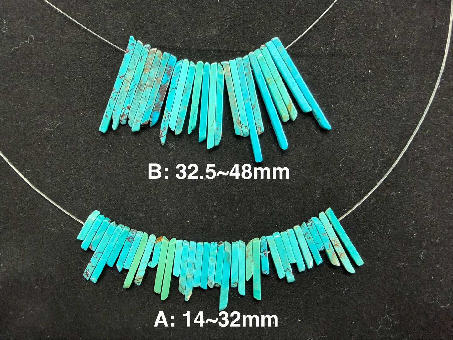 Turquoise Irregular Long Pendant (3/4/6mm)