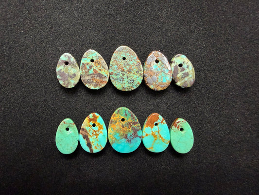 Turquoise Pear Jacla Coin 1 Set (5pcs)