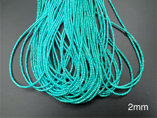 Natural Turquoise Round Bead 2mm 3mm (Top)