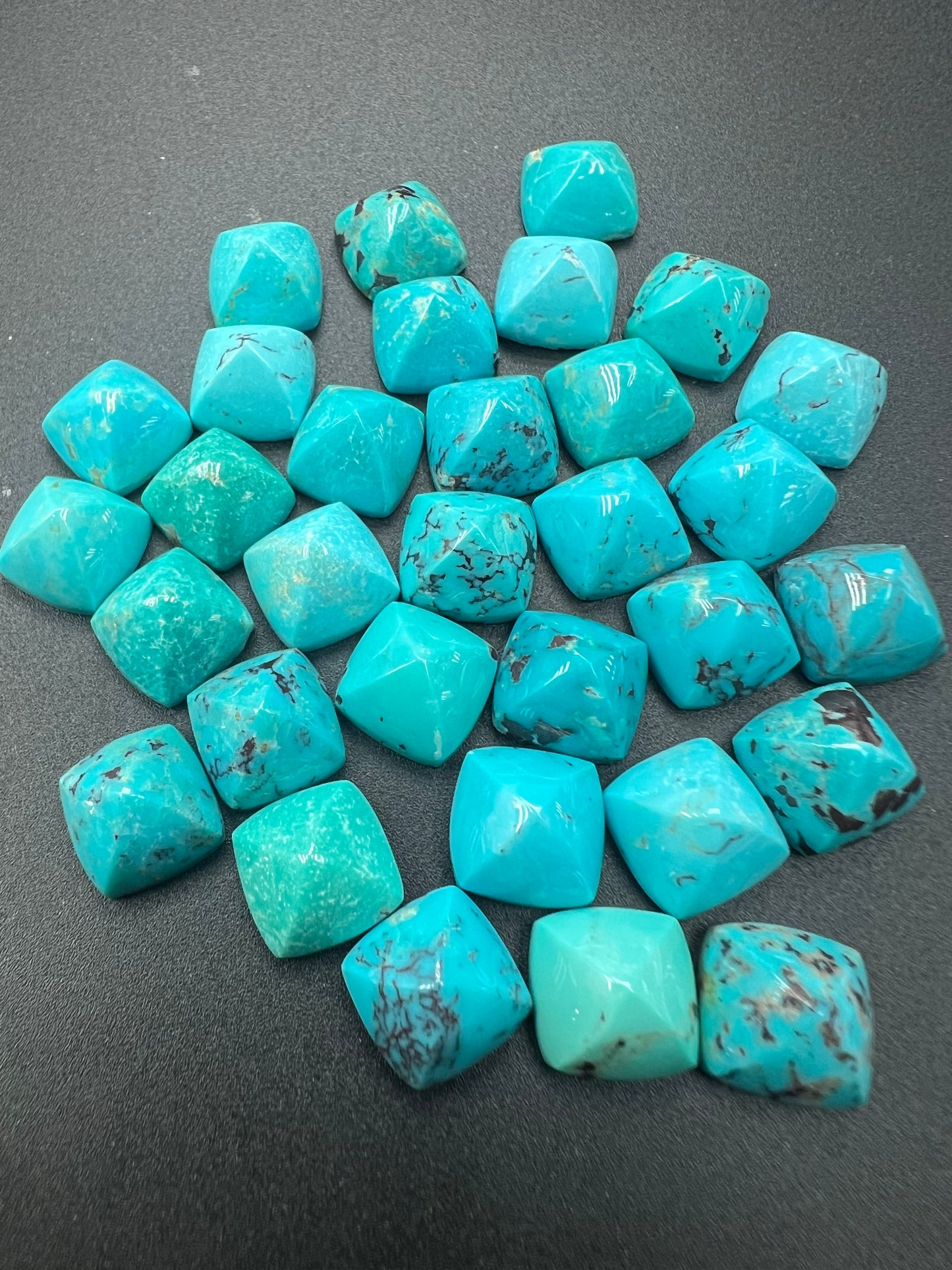 Turquoise Square Pyramid Loose Piece 10mm