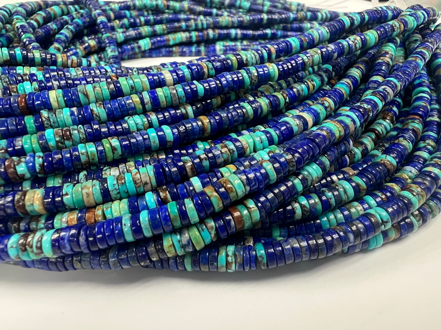 Turquoise / Lapis / Spiny Oyster Heishi Beads 4mm