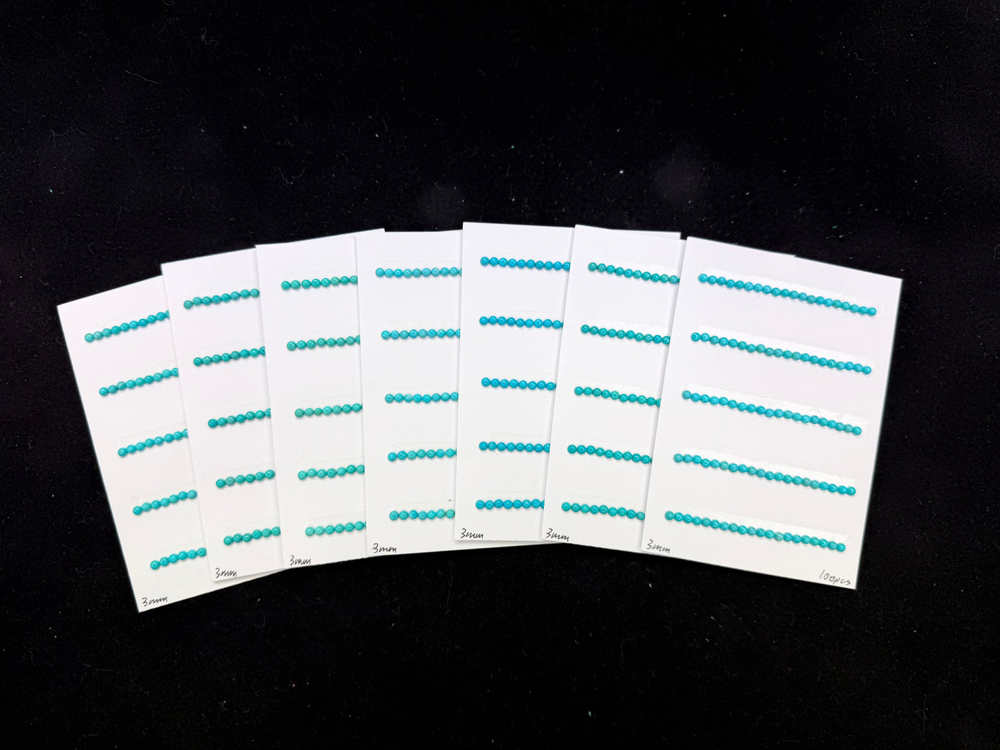 (Top+) Turquoise Round Cab 2mm 3mm