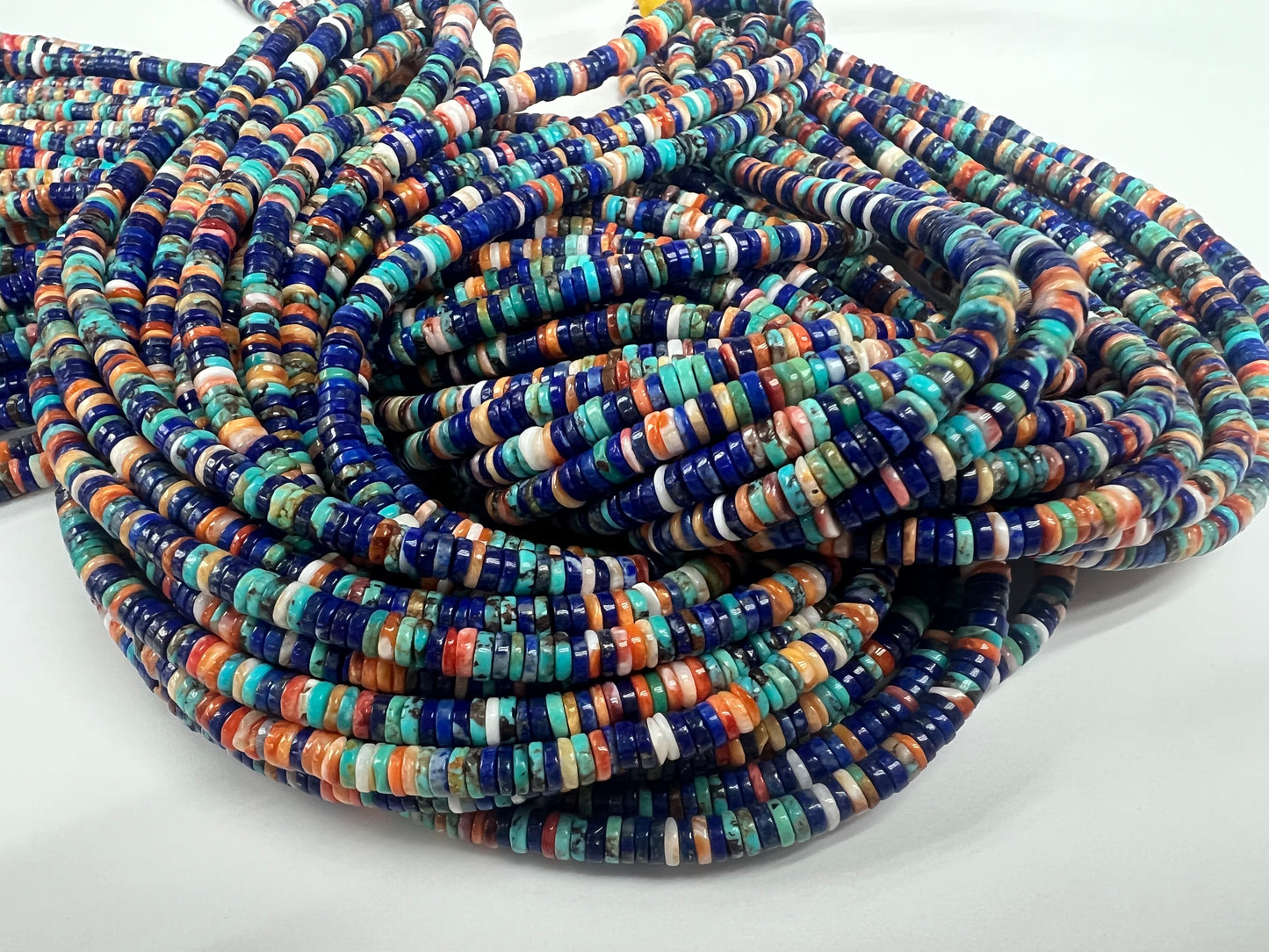 Turquoise / Lapis / Spiny Oyster Heishi Beads 4mm