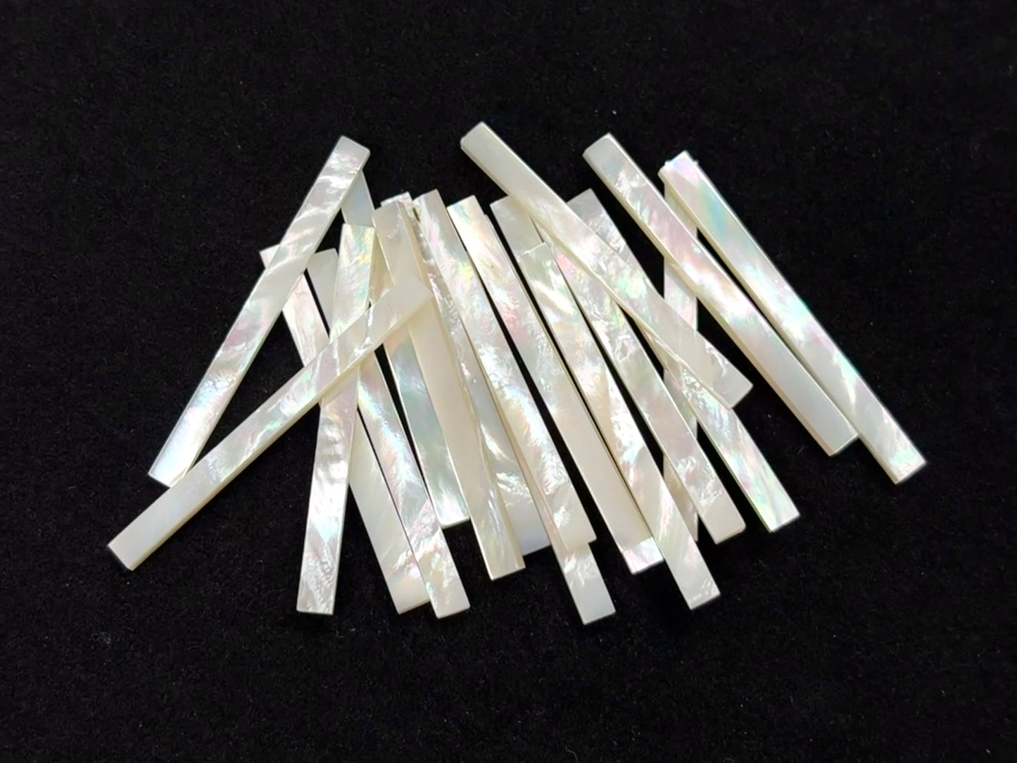 Natural White Mother Of Pearl Shell Rectangle Slice 4x50mm