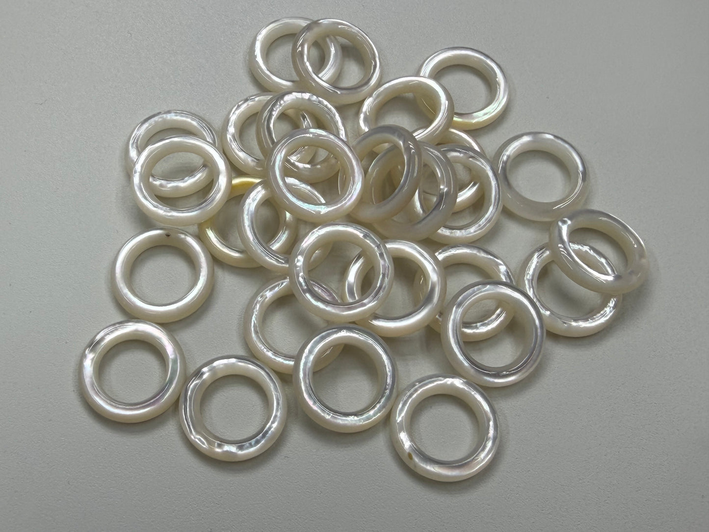 White Mother Of Pearl Ring S/M/L Size
