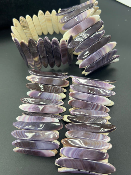 (Wholesale) Natural Wampum Wrist Band Bracelet