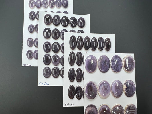 Natural Wampum Oval Cab 10x20mm - 18x25mm
