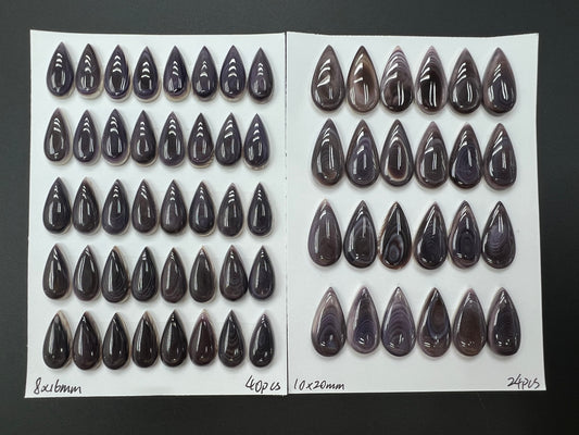 Natural Wampum Teardrop Cab 8x16mm - 10x20mm