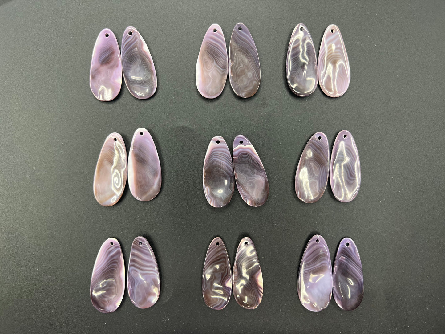 Wampum Shell Teardrop Pair Pendant