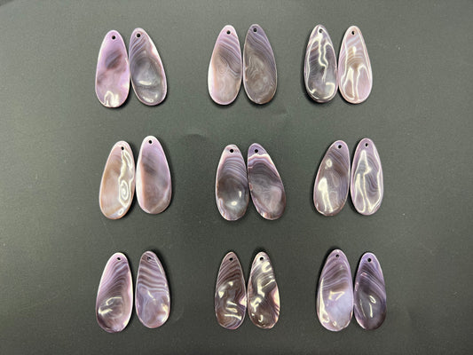 Wampum Shell Teardrop Pair Pendant