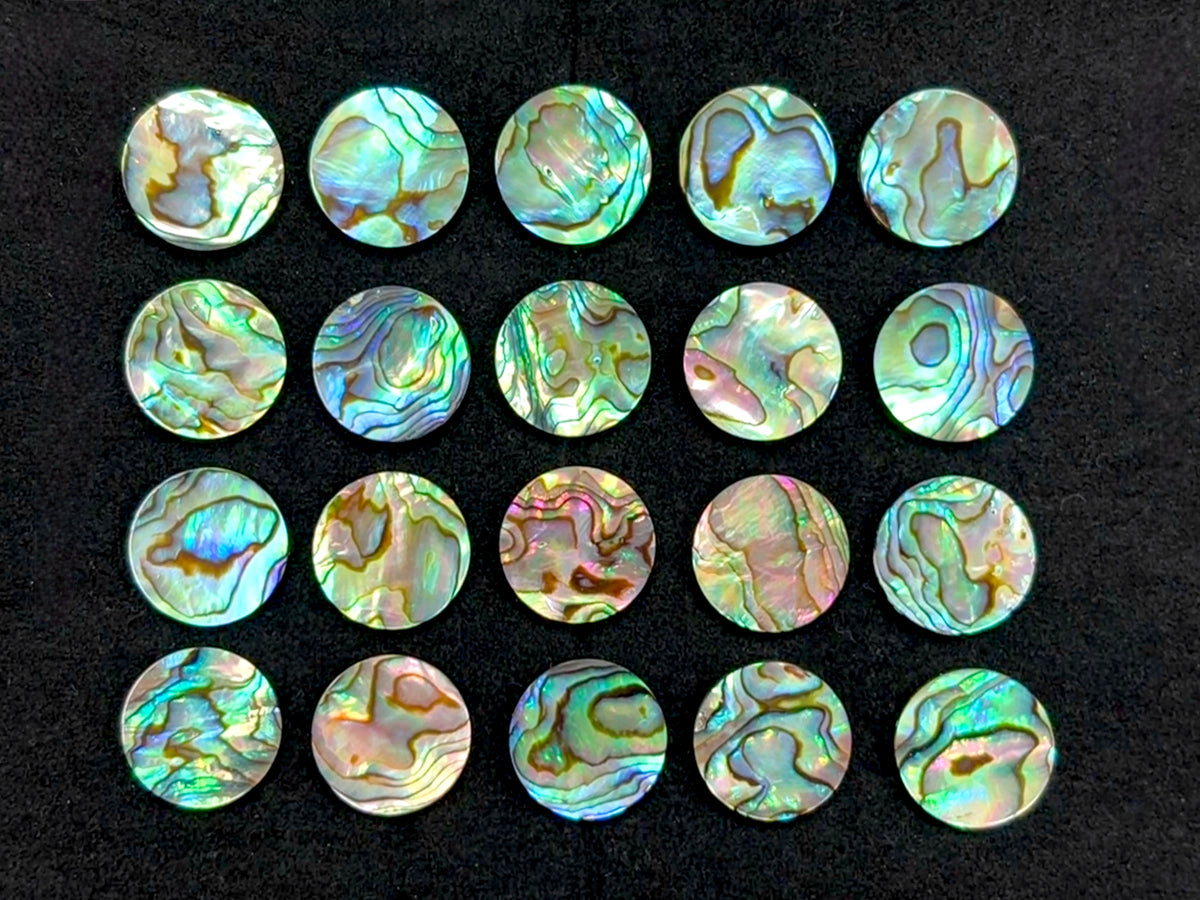 Natural Abalone Shell Round Loose Pieces 20mm (Two Faces)