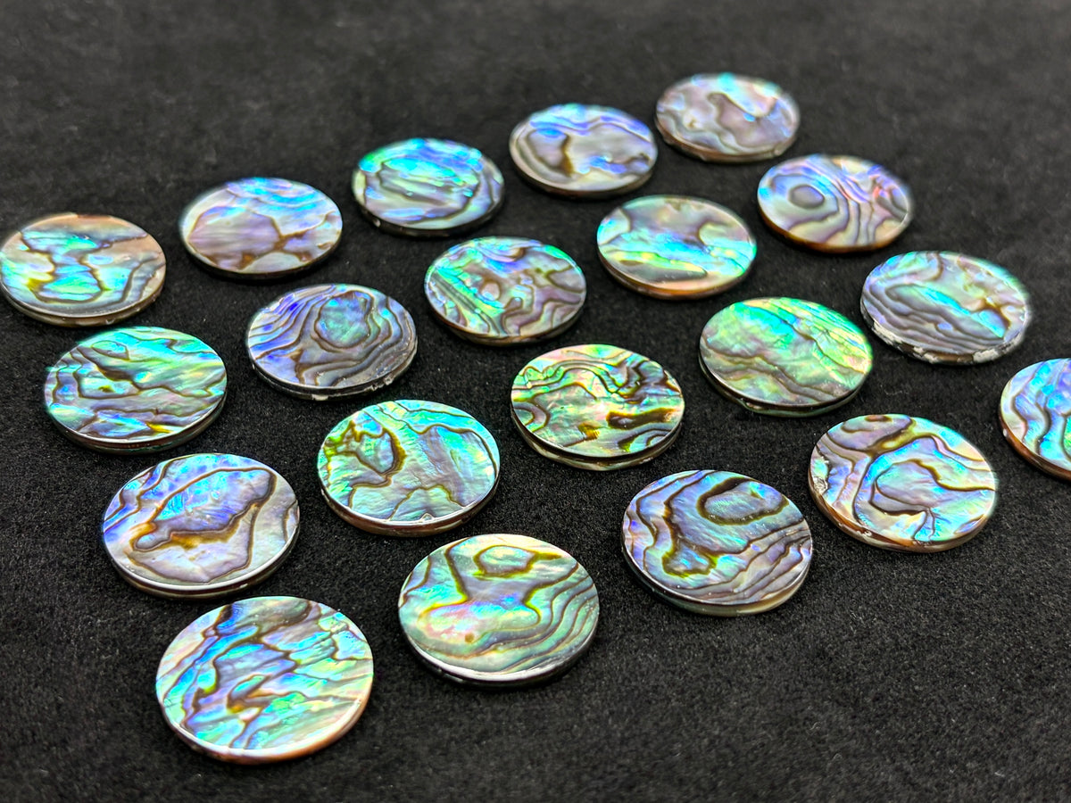 Natural Abalone Shell Round Loose Pieces 20mm (Two Faces)
