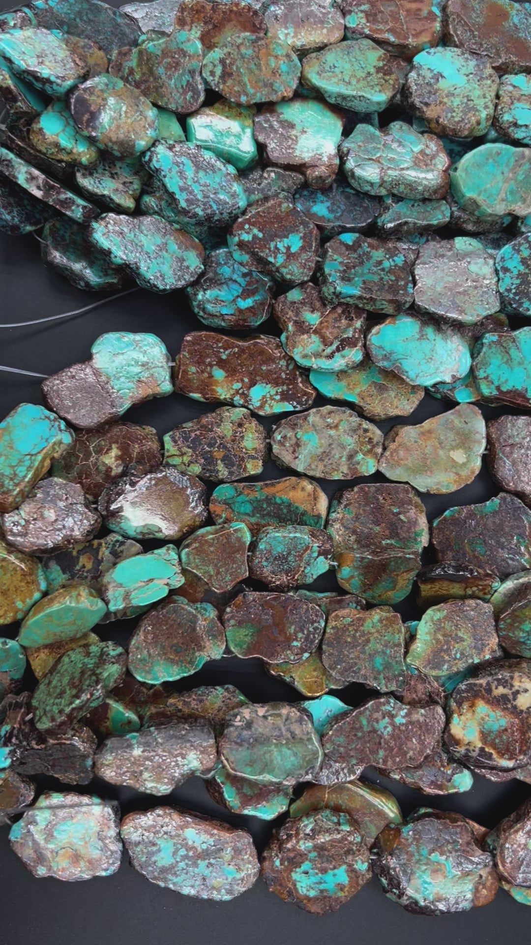 Natural Turquoise Irregular Slice Strand – Michael Gems Co.