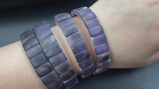 (Matt) Wampum Rectangle Bracelet 8x12mm